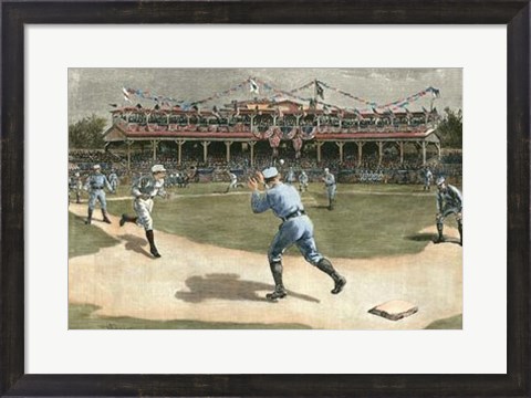 Framed National League Game 1886 Print