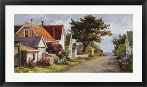 Framed Sunlit Side Street Print