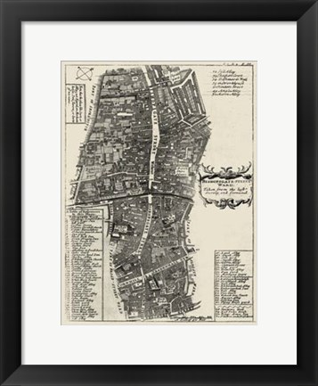 Framed Quays of London V Print