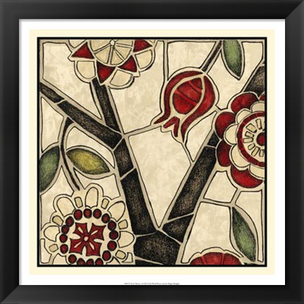 Framed Floral Mosaic I Print