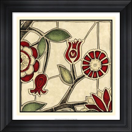 Framed Floral Mosaic II Print