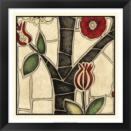 Framed Floral Mosaic III Print