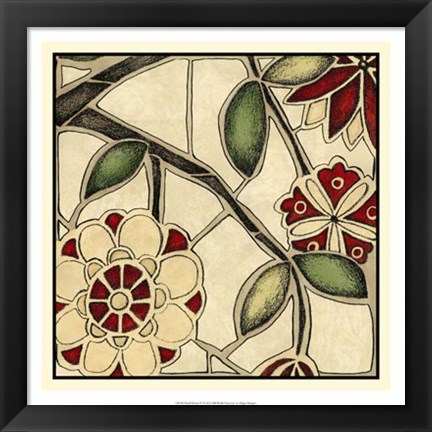 Framed Floral Mosaic IV Print