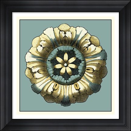 Framed Floral Medallion VI Print