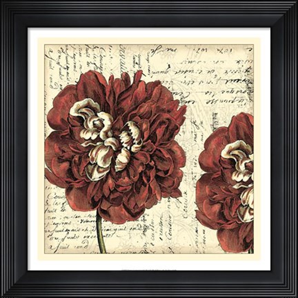 Framed Vintage Composition I Print