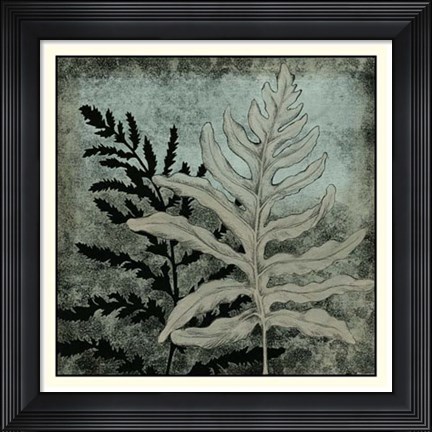 Framed Illuminated Ferns II Print
