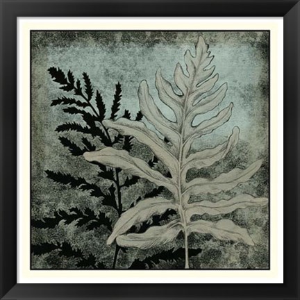 Framed Illuminated Ferns II Print