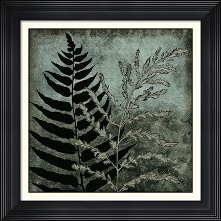 Framed Illuminated Ferns III Print