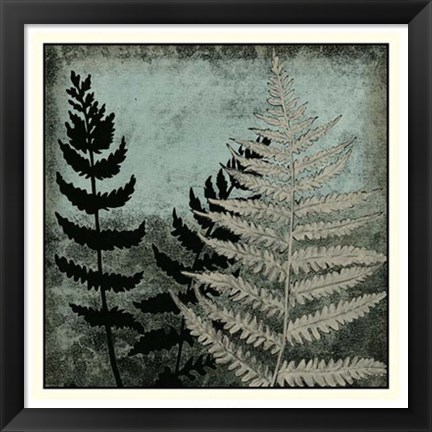 Framed Illuminated Ferns V Print