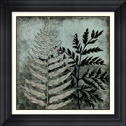 Framed Illuminated Ferns VI Print