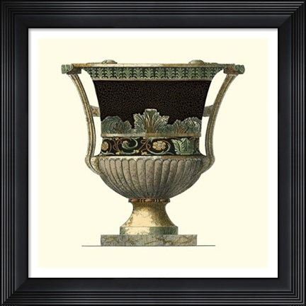 Framed Crackled Large Giardini Urn I Print
