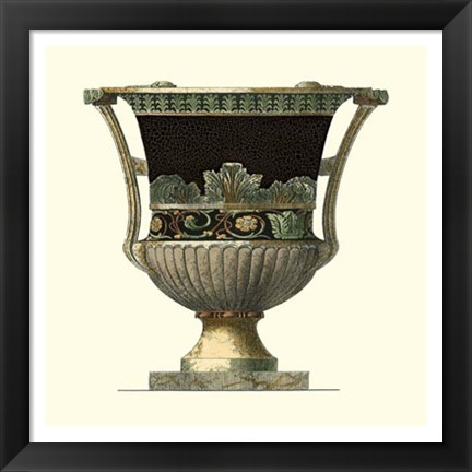 Framed Crackled Large Giardini Urn I Print