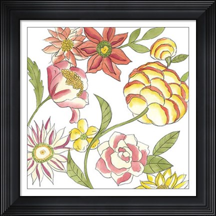 Framed Bouquet Garden II Print