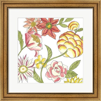 Framed Bouquet Garden II Print