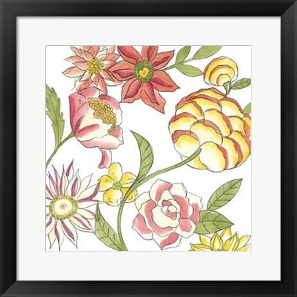 Framed Bouquet Garden II Print