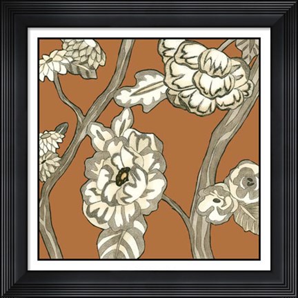 Framed Butterscotch Chintz III Print