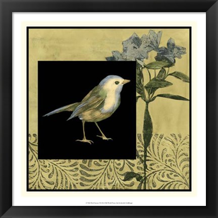 Framed Bird Fantasy I Print