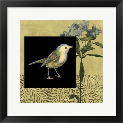 Framed Bird Fantasy I Print