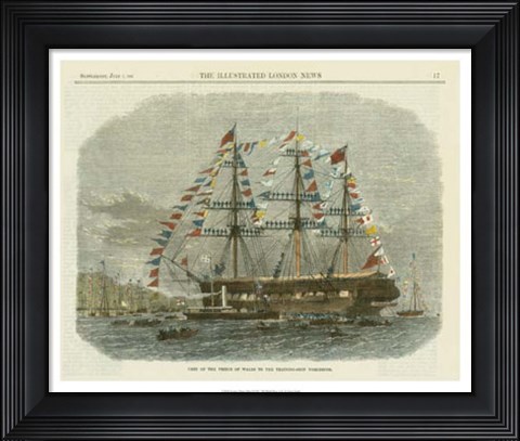Framed Antique Clipper Ship I Print