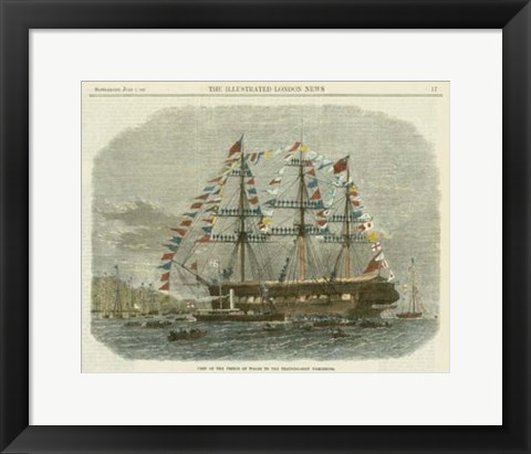 Framed Antique Clipper Ship I Print