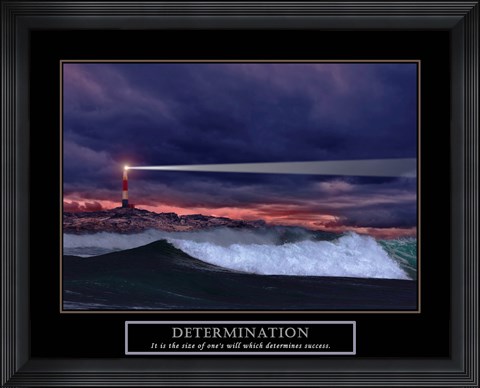 Framed Determination-Lighthouse Print