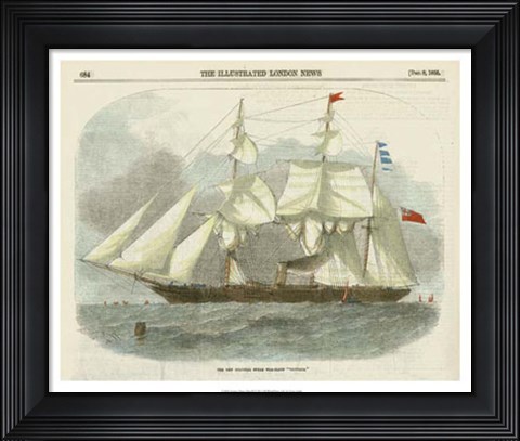 Framed Antique Clipper Ship III Print
