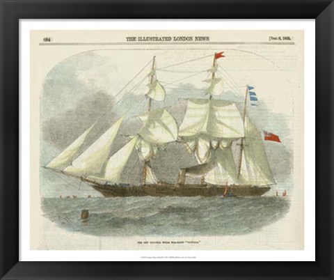 Framed Antique Clipper Ship III Print