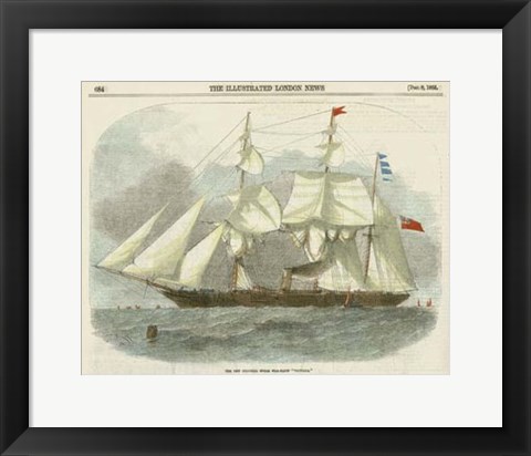 Framed Antique Clipper Ship III Print