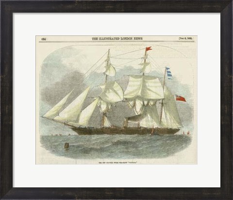 Framed Antique Clipper Ship III Print