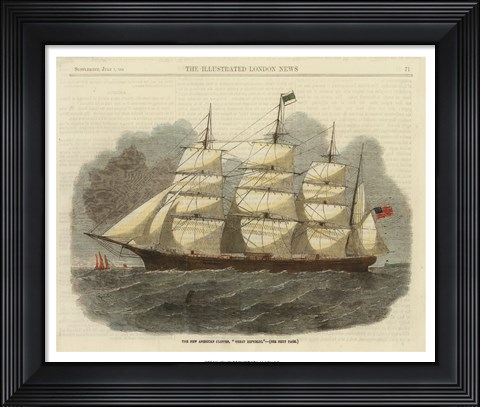 Framed Antique Clipper Ship IV Print