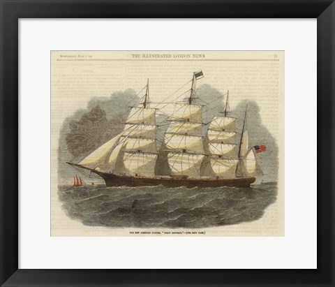 Framed Antique Clipper Ship IV Print