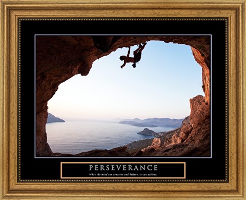 Framed Perseverance-Cliffhanger Print