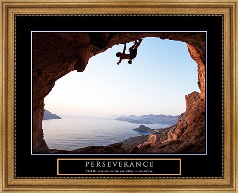 Framed Perseverance-Cliffhanger Print