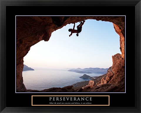 Framed Perseverance-Cliffhanger Print