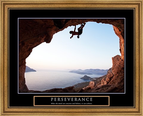 Framed Perseverance-Cliffhanger Print