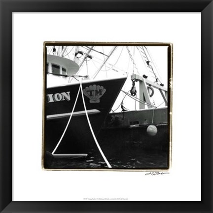 Framed Fishing Trawler I Print