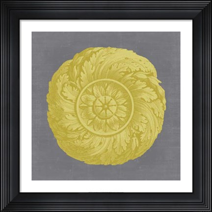 Framed Gilded Rosette I Print