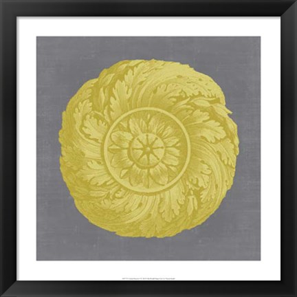 Framed Gilded Rosette I Print