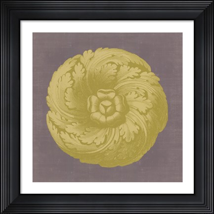 Framed Gilded Rosette II Print