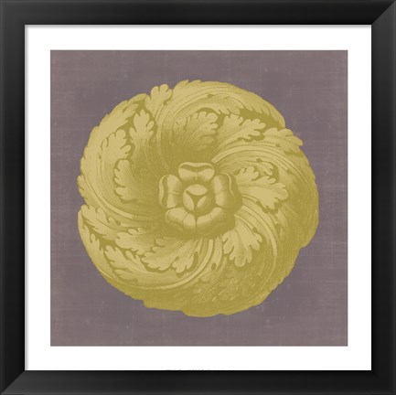 Framed Gilded Rosette II Print