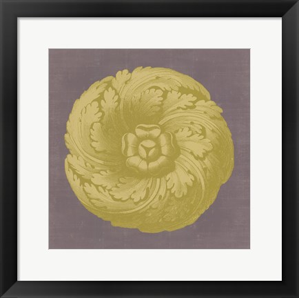 Framed Gilded Rosette II Print