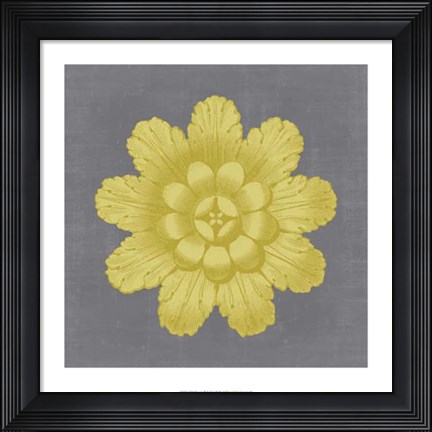 Framed Gilded Rosette III Print