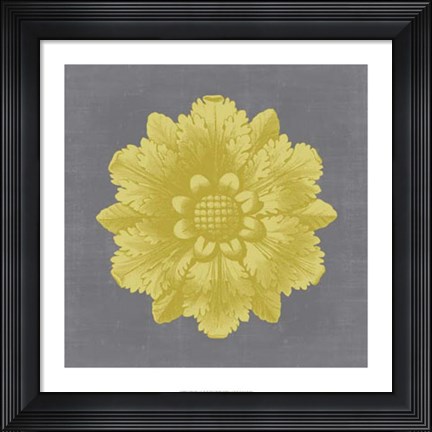 Framed Gilded Rosette IV Print