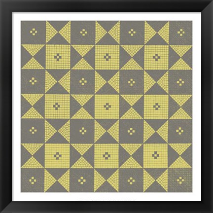 Framed Graphic Pattern III Print