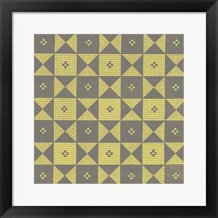 Framed Graphic Pattern III Print