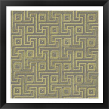 Framed Graphic Pattern VIII Print