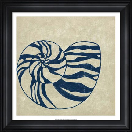 Framed Indigo Shell II Print