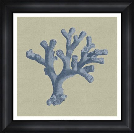 Framed Chambray Coral II Print