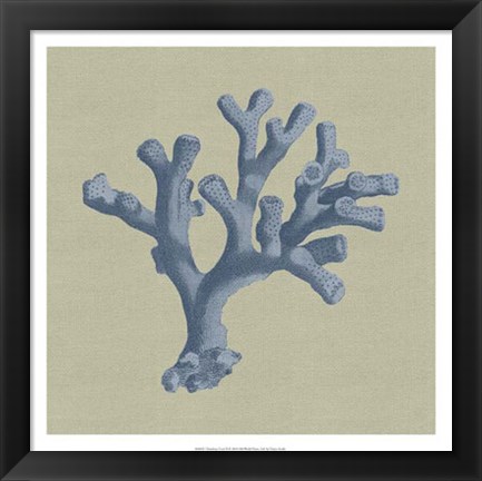 Framed Chambray Coral II Print