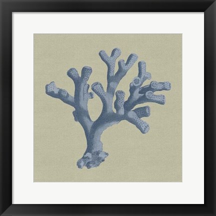 Framed Chambray Coral II Print